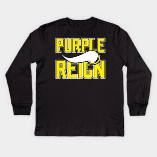 Viking Purple Reign Logo Kids Long Sleeve T-Shirt